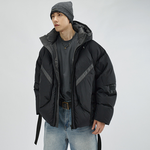 90白鸭绒连帽羽绒服男外套高级感户外休闲 新品 HAMB原创 2025冬季