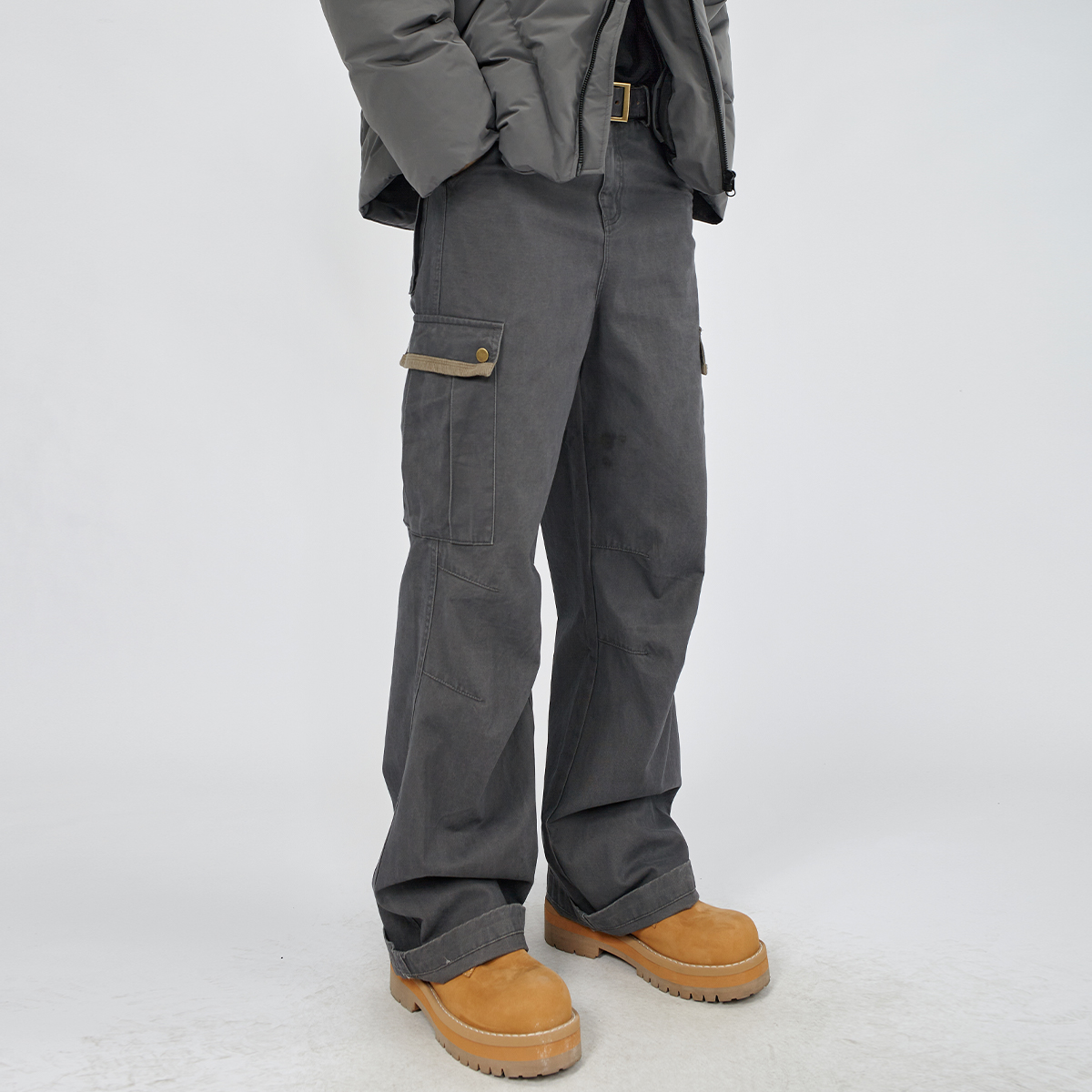 HAMB原创美式复古伞兵工装裤