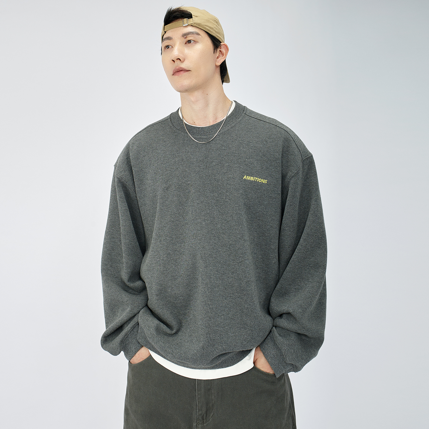 HAMB原创自制美式松弛感情侣卫衣