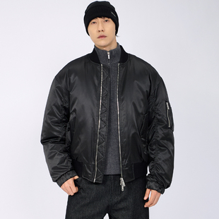 HAMB原创2025冬季新品美式复古高级感飞行员夹克羽绒服男棒球外套
