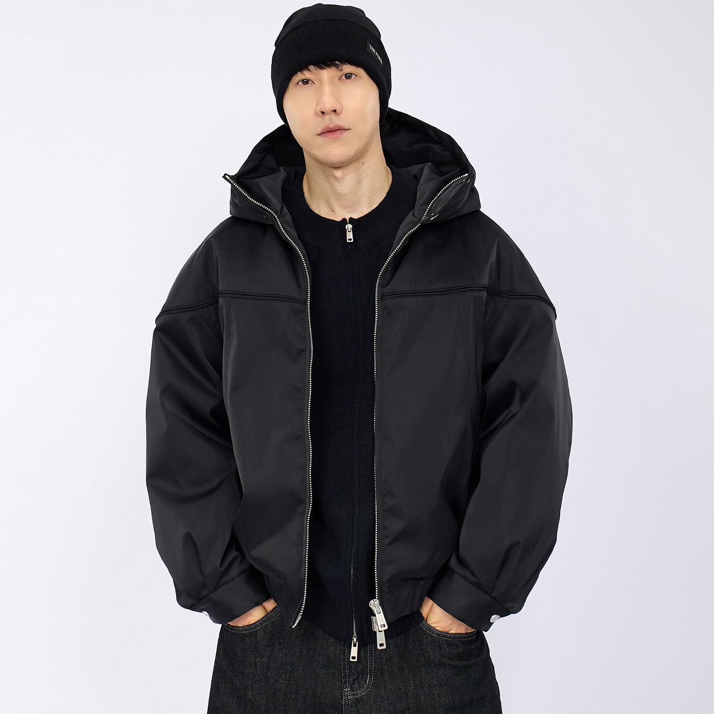 HAMB原创90白鸭绒连帽羽绒服男