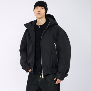 90白鸭绒高级感连帽羽绒服夹克男外套休闲 新款 HAMB原创 2025冬季