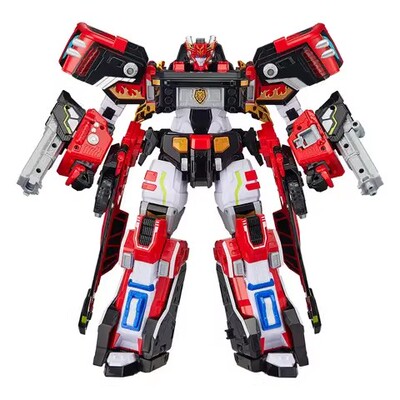 韩国正版Metal炫卡斗士w 烈狮火警 韩版玩具卡车互变机器人玩具