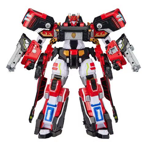 韩国正版Metal炫卡斗士w 烈狮火警 韩版玩具卡车互变机器人玩具