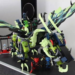 幻影忍者70736摩罗大师的暗黑巨龙王幽灵人仔拼装积木玩具10400