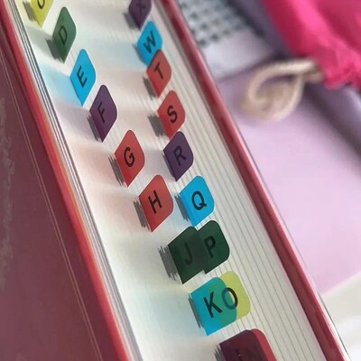 字典字母索引贴防水彩色