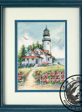 【现货新版】美国原装进口DIM十字绣套件 65057 风景优美的灯塔