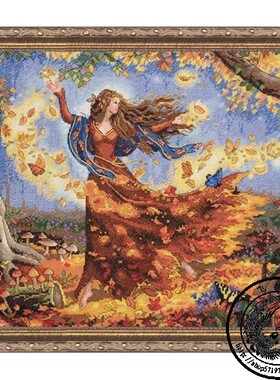 【现货】美国进口DIM十字绣70-35262 秋季女神