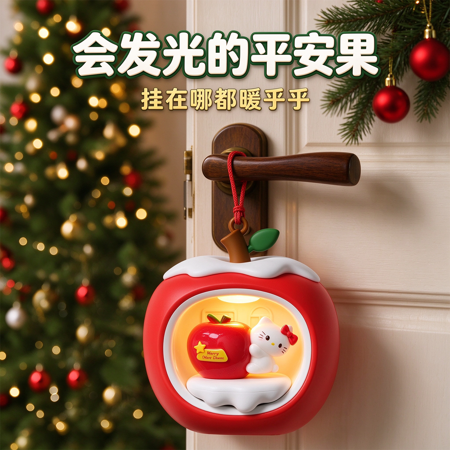 HelloKitty圣诞平安果氛围小夜灯