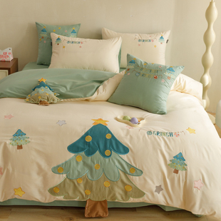 A类母婴级100纯棉四件套全棉床单被套儿童三件套床笠被罩四季通用