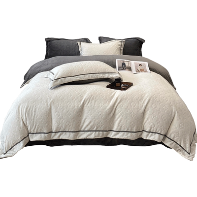 保暖牛奶绒四件套轻奢高级感