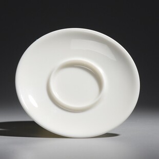 白色茶碗底托盖碗杯托垫功夫茶具零配件白瓷 单底托羊脂玉白瓷