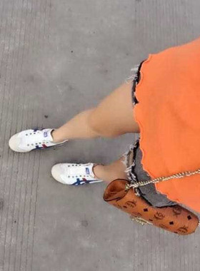 春夏新透气男鞋老虎女鞋帆布鞋一脚蹬tiger懒人鞋板鞋踩脚休闲鞋