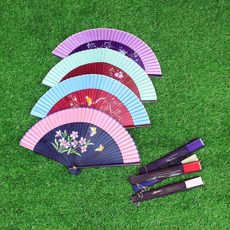 [컬렉션] 에도 일본식 부채 일본식 부채 밀 귀 부채 뼈 스프레이 페인트 벚꽃 그라데이션 멀티 컬러