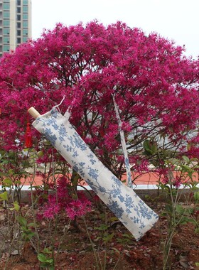 青花瓷布袋便携可背收纳油纸伞