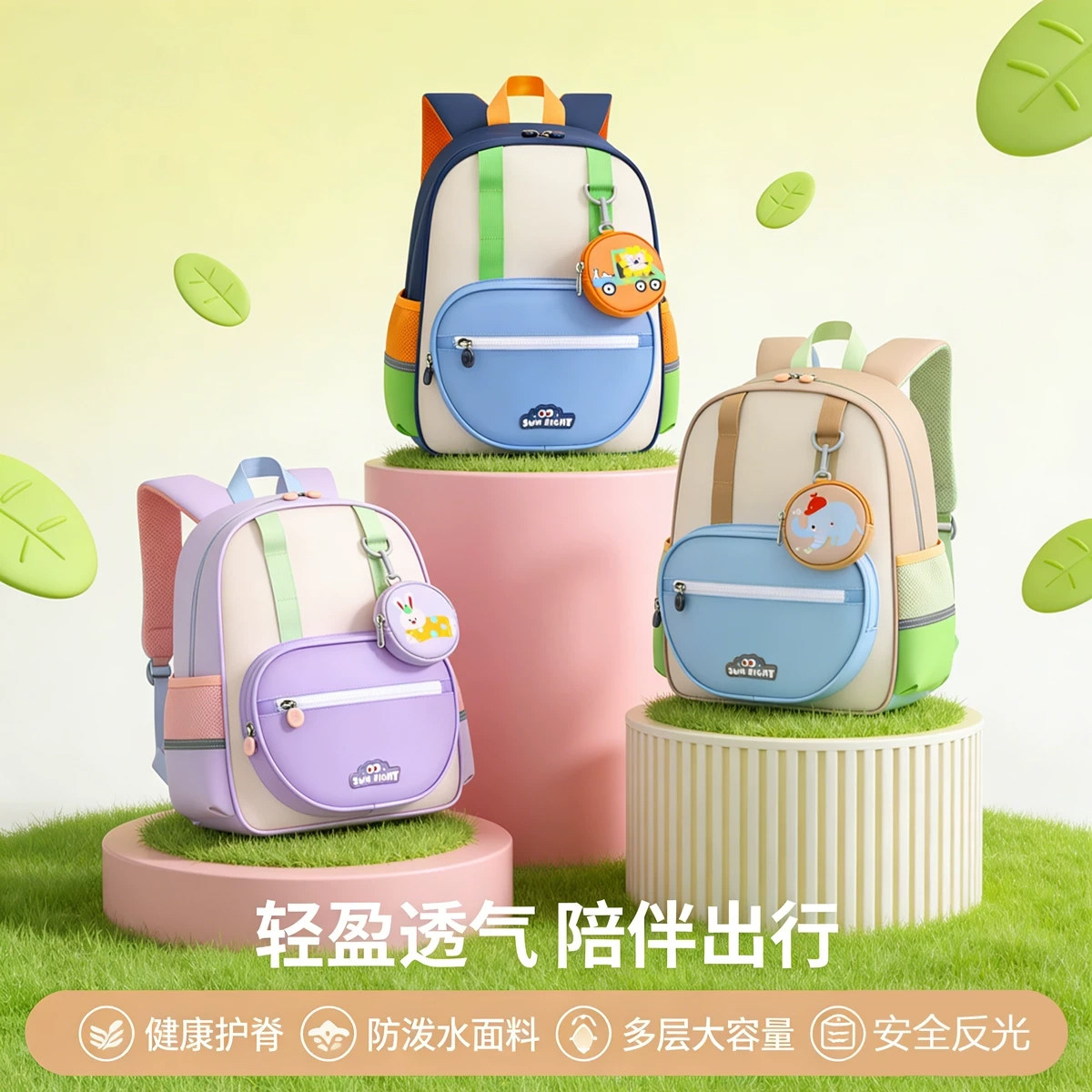 阳光8点幼儿园出游书包