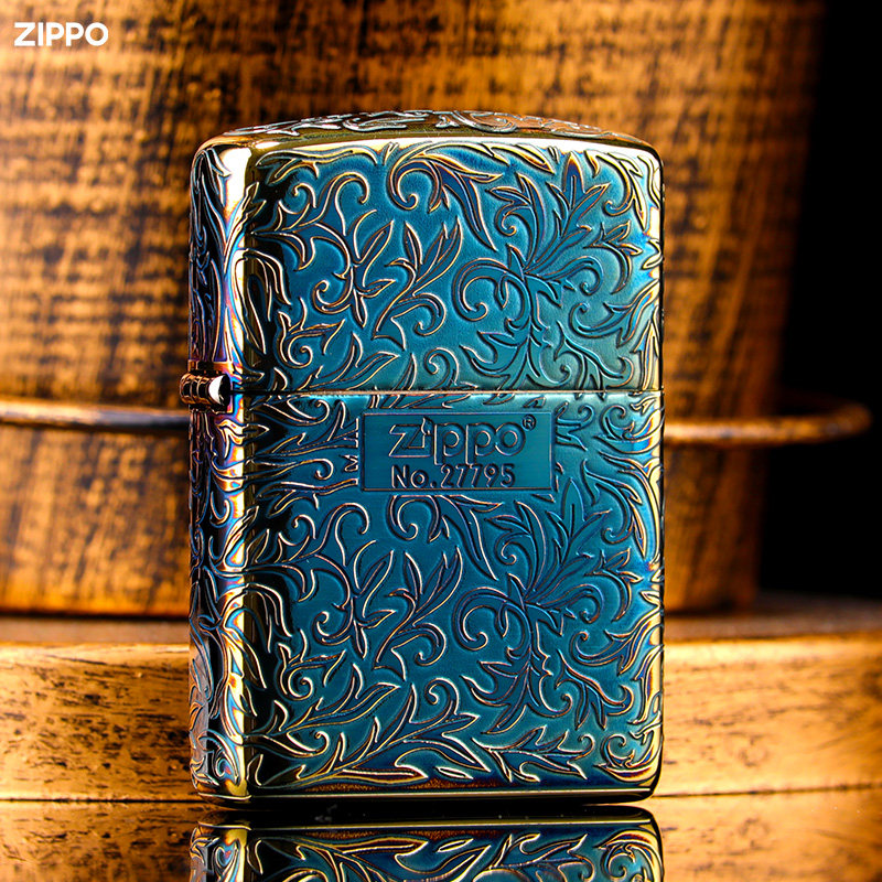 ZIPPO打火机正版限量版 烧金色唐草之zippo在我心 原版在版在册