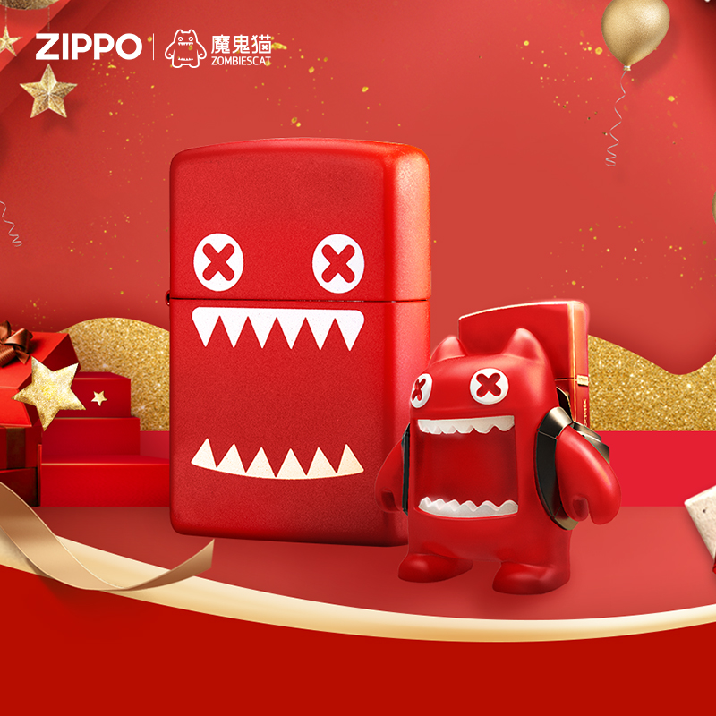 zippo打火机IP联名魔鬼猫 正版 芝宝官方旗舰个性情人节送男礼物