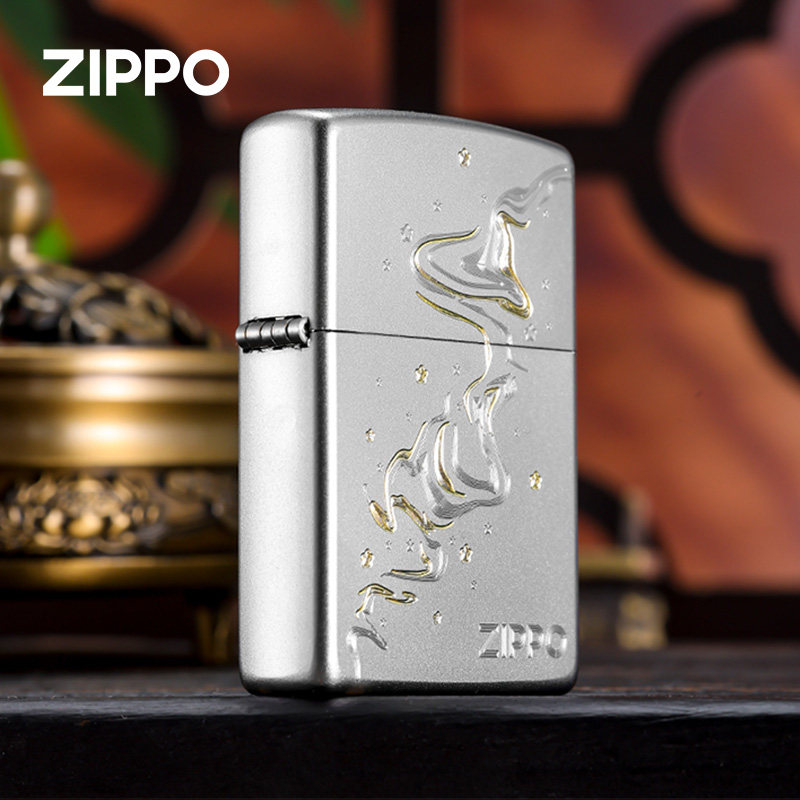 zippo打火机爱意星河官方芝宝防风煤油打火机 个性雕刻送男友礼物