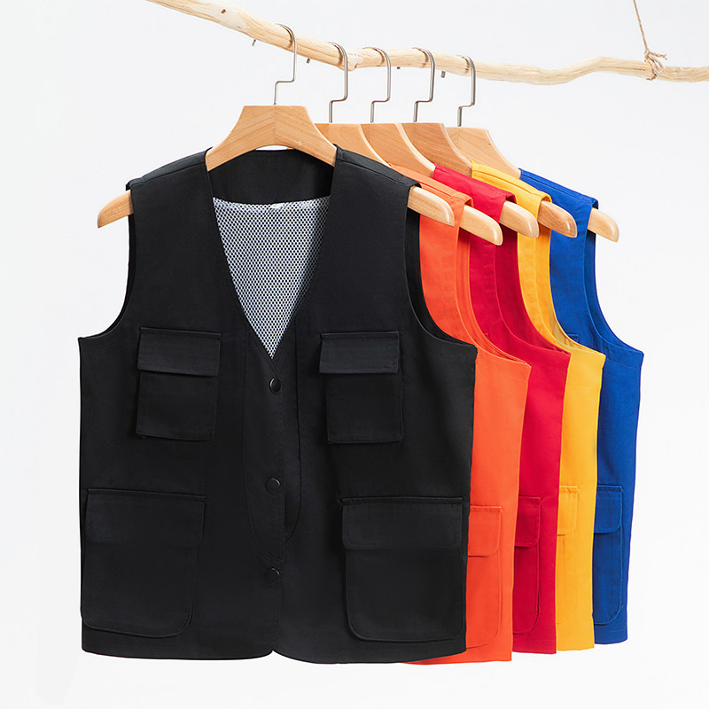 工作服马甲定制印字logo摄影超市婚庆广告马甲公益志愿者装修背心