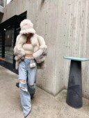 进口高端稀有狐狸毛整狐皮草