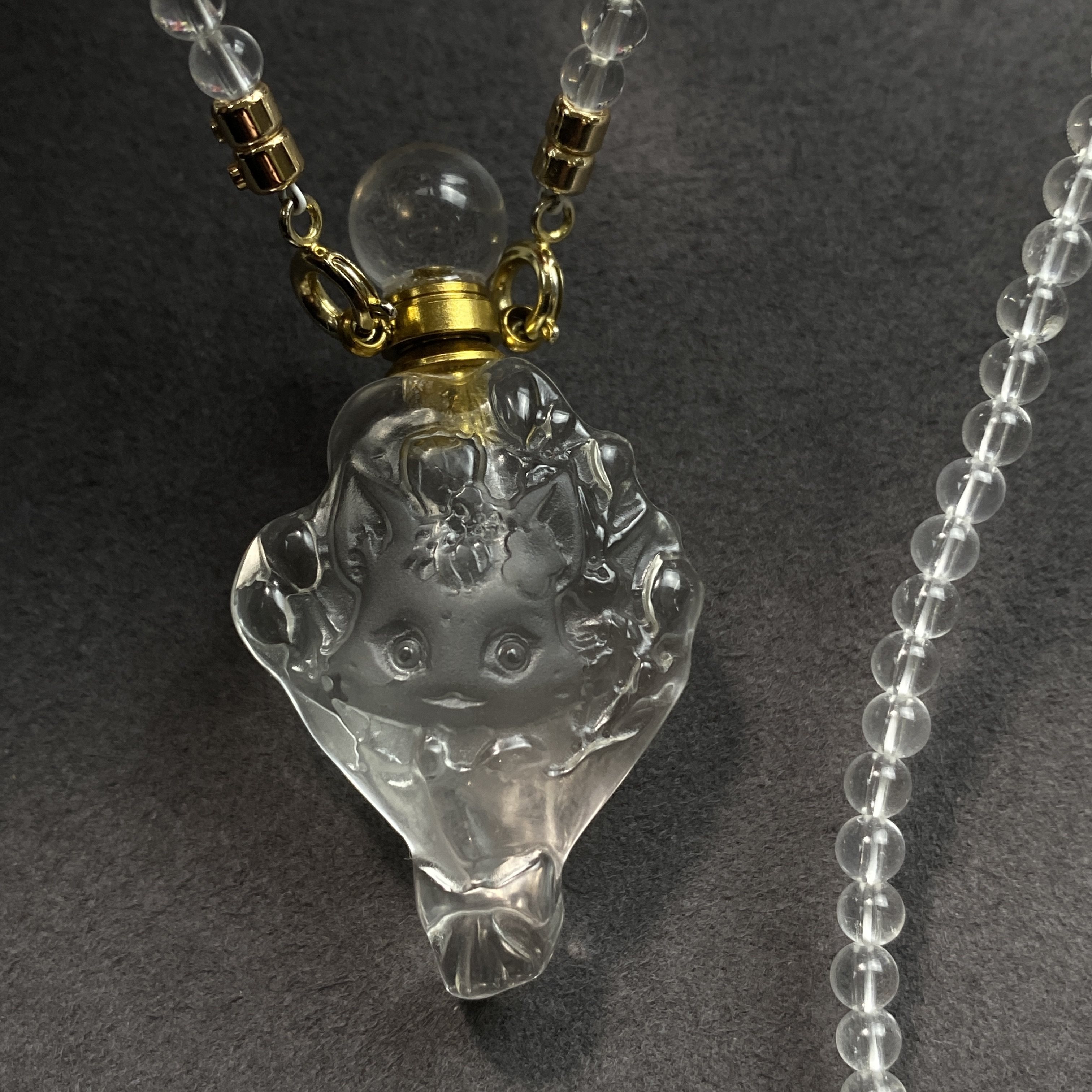 美狐狸鲜花款白水晶天使香水瓶香薰精油瓶吊坠可以打开放粉末,饰品/流行首饰/时尚饰品新,颈饰,淘宝优惠券,粉丝福利购,淘宝优惠卷