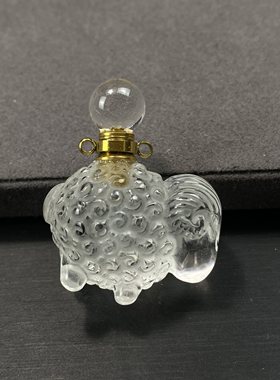天然白水晶生肖小羊香水瓶吊坠精油瓶项链锁骨链送女友闺蜜礼物