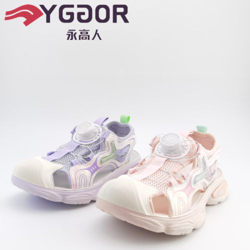 实体店专柜正品永高人凉鞋02E35 03E35女童鞋公主包头沙滩鞋26-37