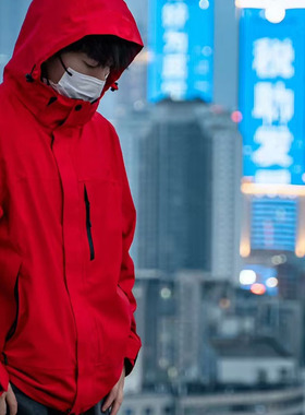 户外冲锋衣女三合一两件套可拆卸滑雪服秋冬季防风防水红色外套男