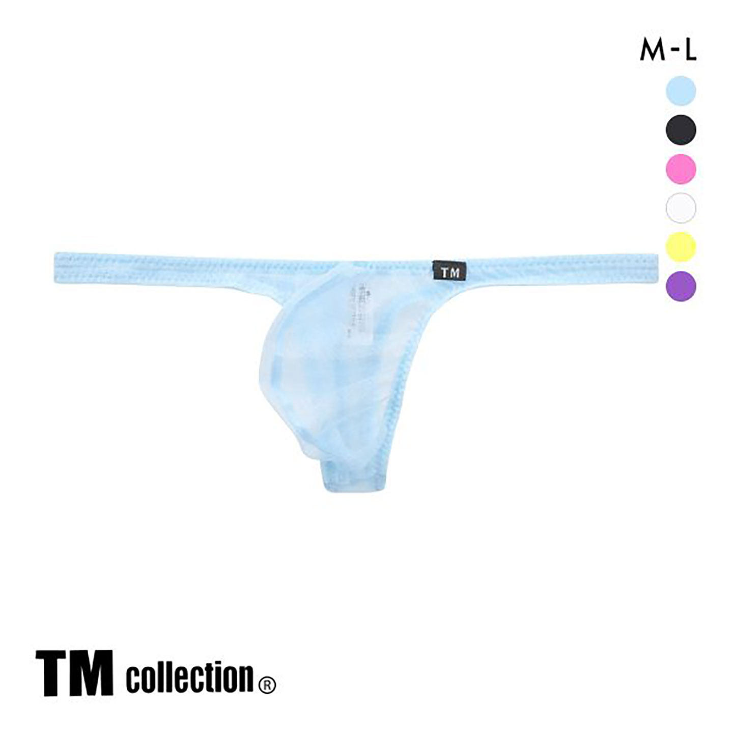 TM collection男士内裤日本制透明薄纱透气性感情趣低腰丁字T裤