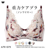 华歌尔日本内衣女士小胸聚拢显大反重力支撑无钢圈日系蕾丝文胸罩