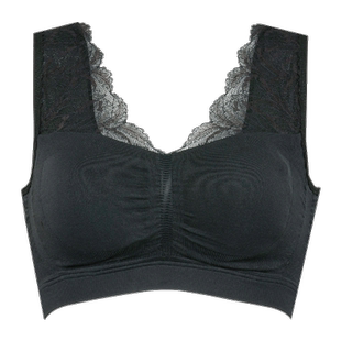 华歌尔Wing睡眠文胸防外扩防下垂日系蕾丝无钢圈背心睡觉内衣胸罩