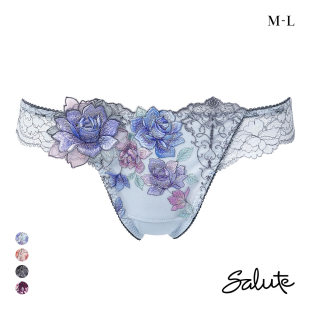 华歌尔Salute丁字裤 23G 女重工刺绣日系透明蕾丝性感低腰女士内裤