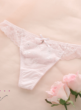 NARUE丁字裤女薄款透气日系纯欲透明蕾丝性感低腰女士内裤Comete