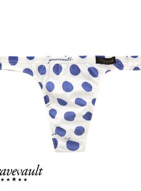 Gravevault男士内裤日本制透气无痕性感紧身波点低腰丁字T裤242