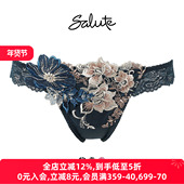 华歌尔Salute丁字裤 女重工刺绣日系透明蕾丝性感低腰女士内裤 28G