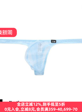 TM collection男士内裤日本制透明薄纱透气性感情趣低腰丁字T裤