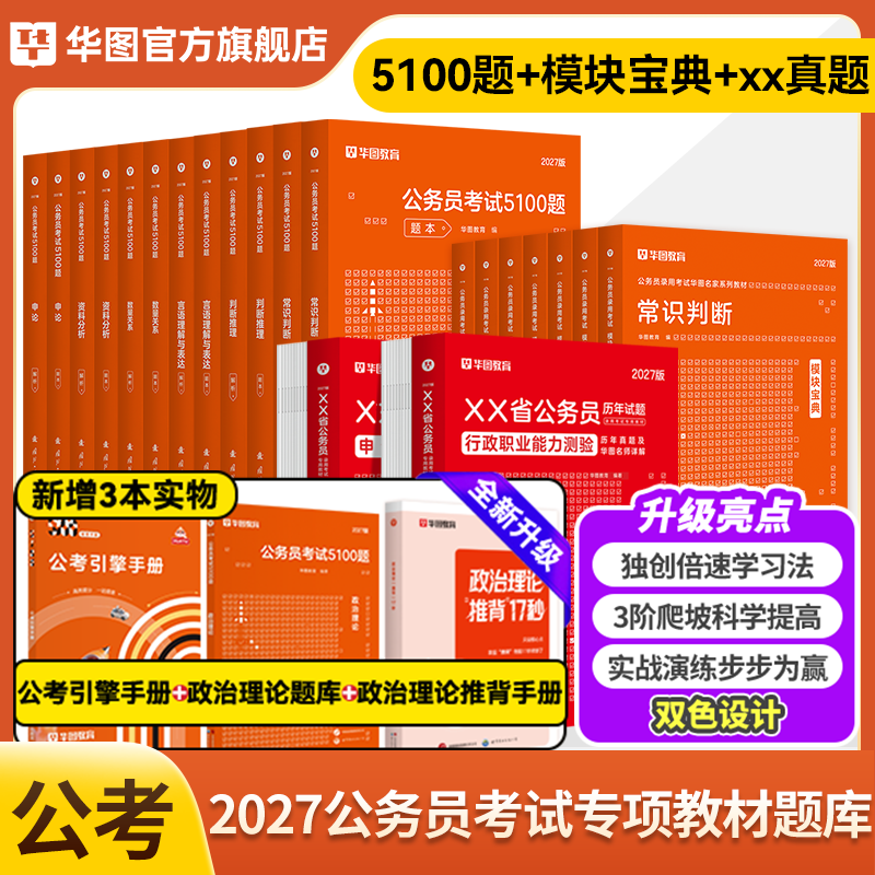 华图行测5000题模块宝典2027国家公务员考试教材全套行测和申论教材历年真题预测试卷范文行测5000题公考资料省考公务员考试2026年