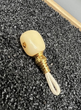 天然驼骨三通11mm分体式镀金塔手串手持108搭配DIY精工文玩配饰