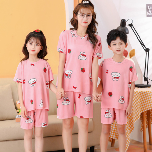 夏季女童冰丝家居服套装
