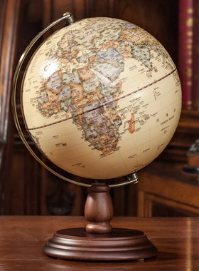 【天屿】西西弗美式复古地球仪摆件轻奢高档官方旗舰店3d凹凸立体悬浮浮雕小型仿古书店办公桌面台灯发光夜灯