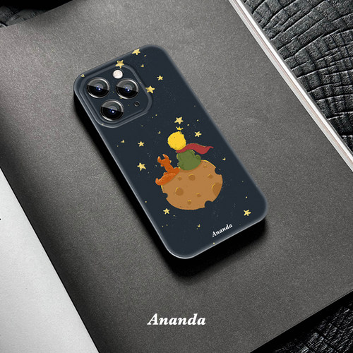 涂鸦小王子与小狐狸手机壳iPhone苹果15nova10华为p50E/mate60小米13opporeno9vivo荣耀80菲林全包精孔不发黄