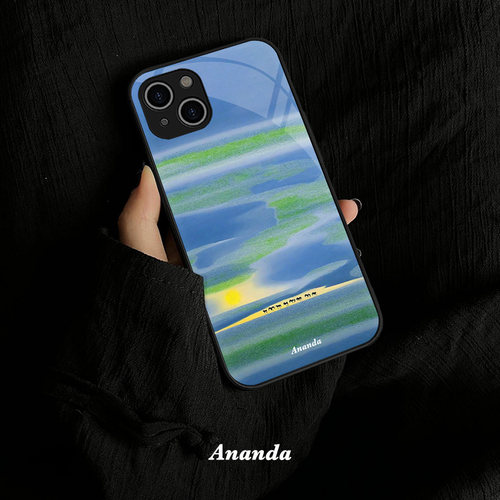 小众弥散风丝绸之路国风液态玻璃全包手机壳iPhone16Promax苹果15nova华为p50mate60pro小米13不撞款vivo荣耀
