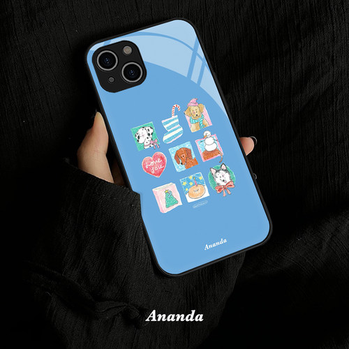 萌宠iPhone16promax苹果15小狗13蓝色mate60华为p70小众ins可爱nova12小米14荣耀90vivoS18液态玻璃手机壳软9