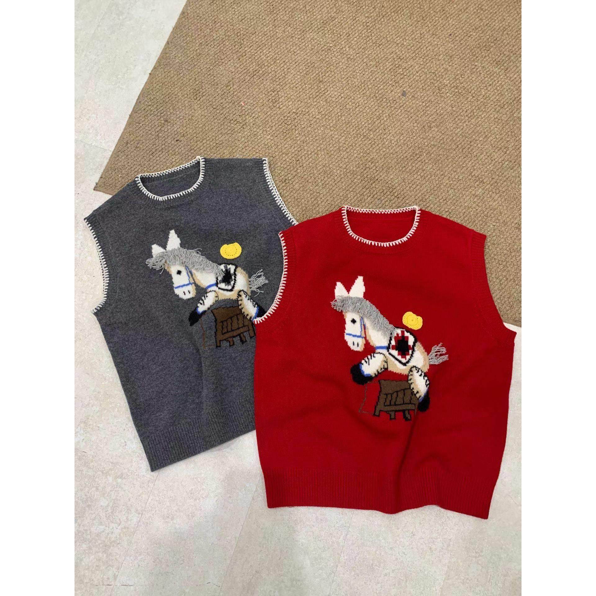 定制100羊毛衫2025春季新款时尚百搭圆领无袖针织马甲女宽松显瘦,个性定制/设计服务/DIY,毛衣加工定制,淘宝优惠券,粉丝福利购,淘宝优惠卷