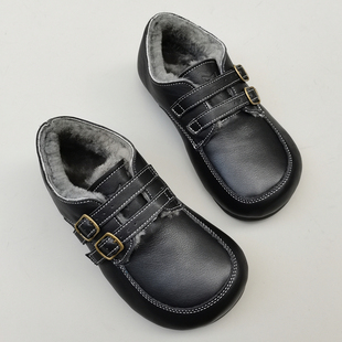 羊皮毛一体女鞋 冬 外贸真皮纯羊毛宽胖脚大头层牛皮雪地低帮大棉鞋