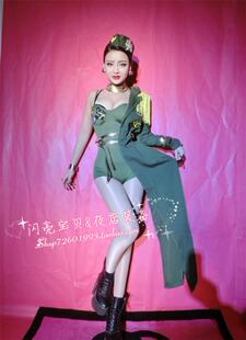 制服诱惑夜店领舞大气女歌手服装 军装 夜店酒吧ds演出服DJ舞台装