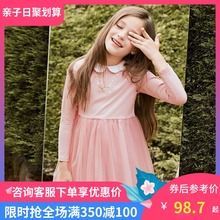 大童秋款 儿童超洋气公主秋季 2019春秋装 笛莎女童连衣裙子长袖 新款