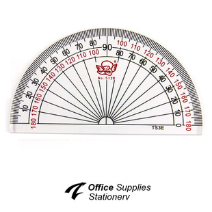 量角器小天使半圆量角器有机透明材料几何画图尺子半圆尺