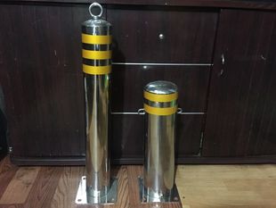 304不锈钢路桩活动警示柱铁柱反光隔离桩 路障立柱防撞柱交通设施